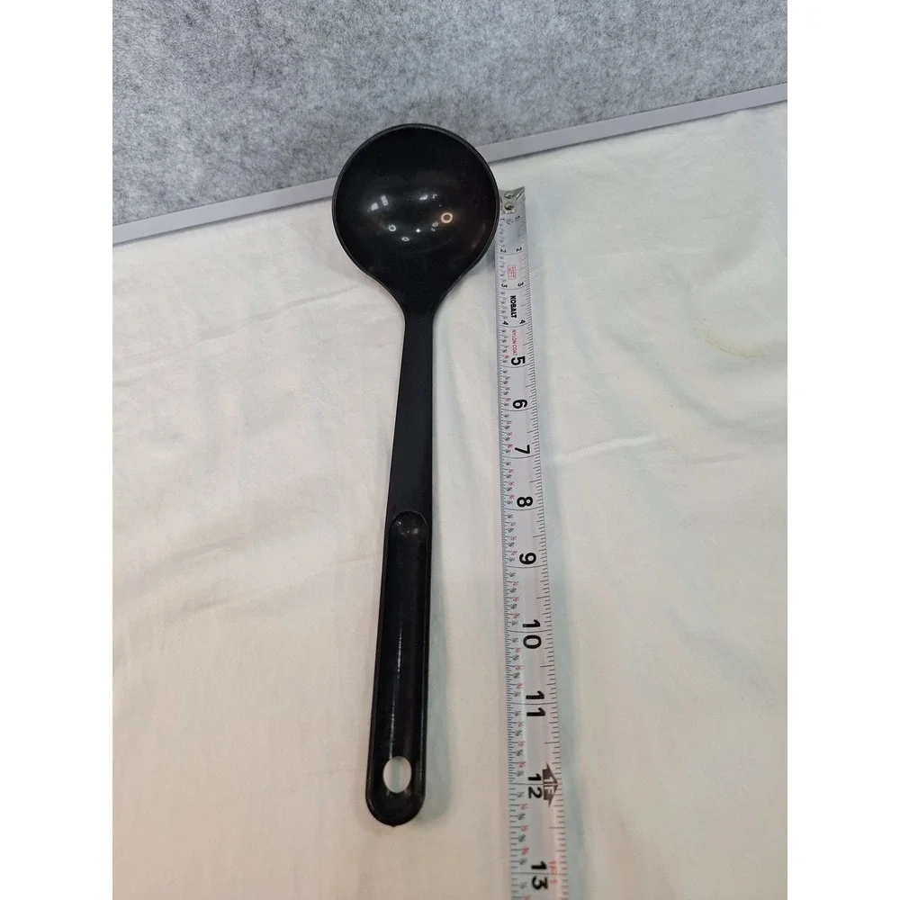 Tupperware Black Plastic Soup Ladle 1916-7 Kitchen Serving Spoon 12 Inch